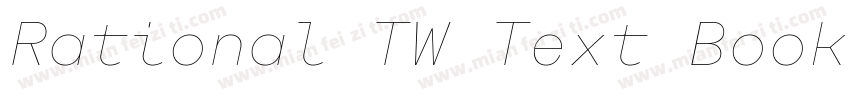 Rational TW Text Book字体转换